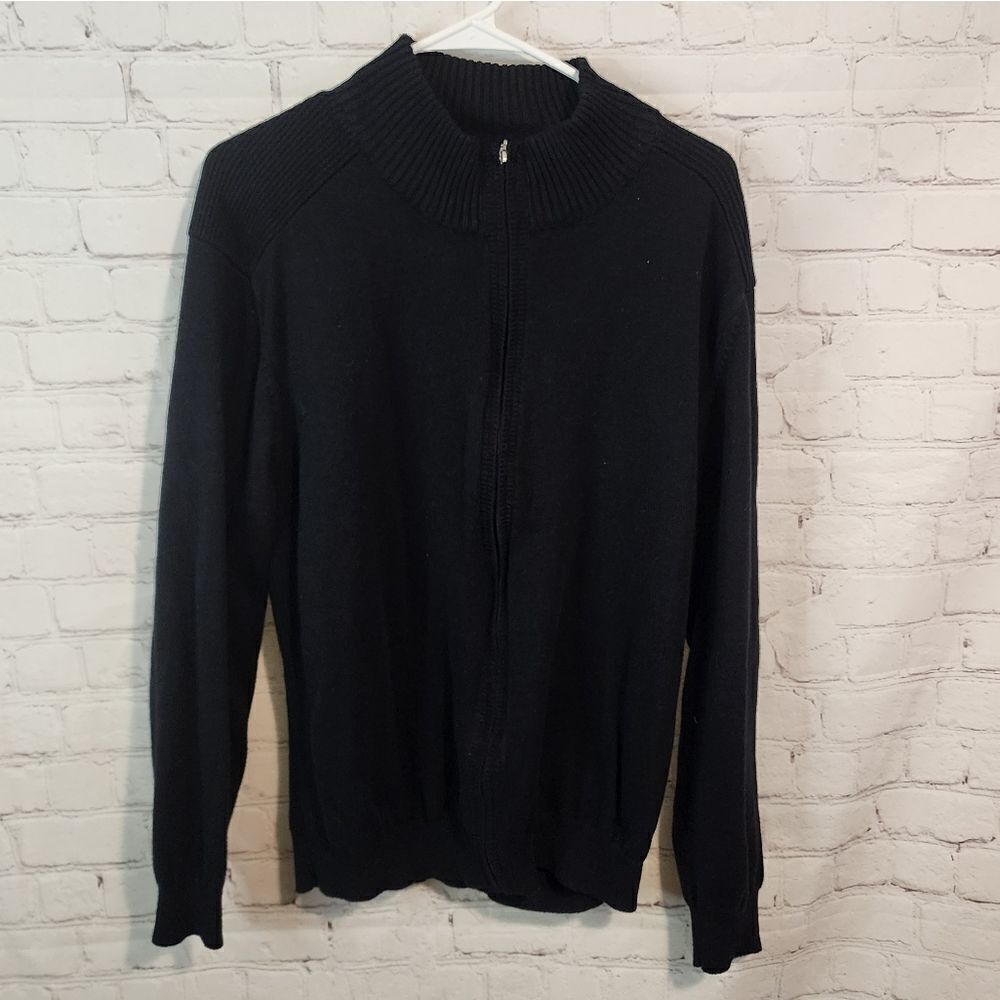 Men's Tasso Elba zip-up turtleneck sweater, size XL